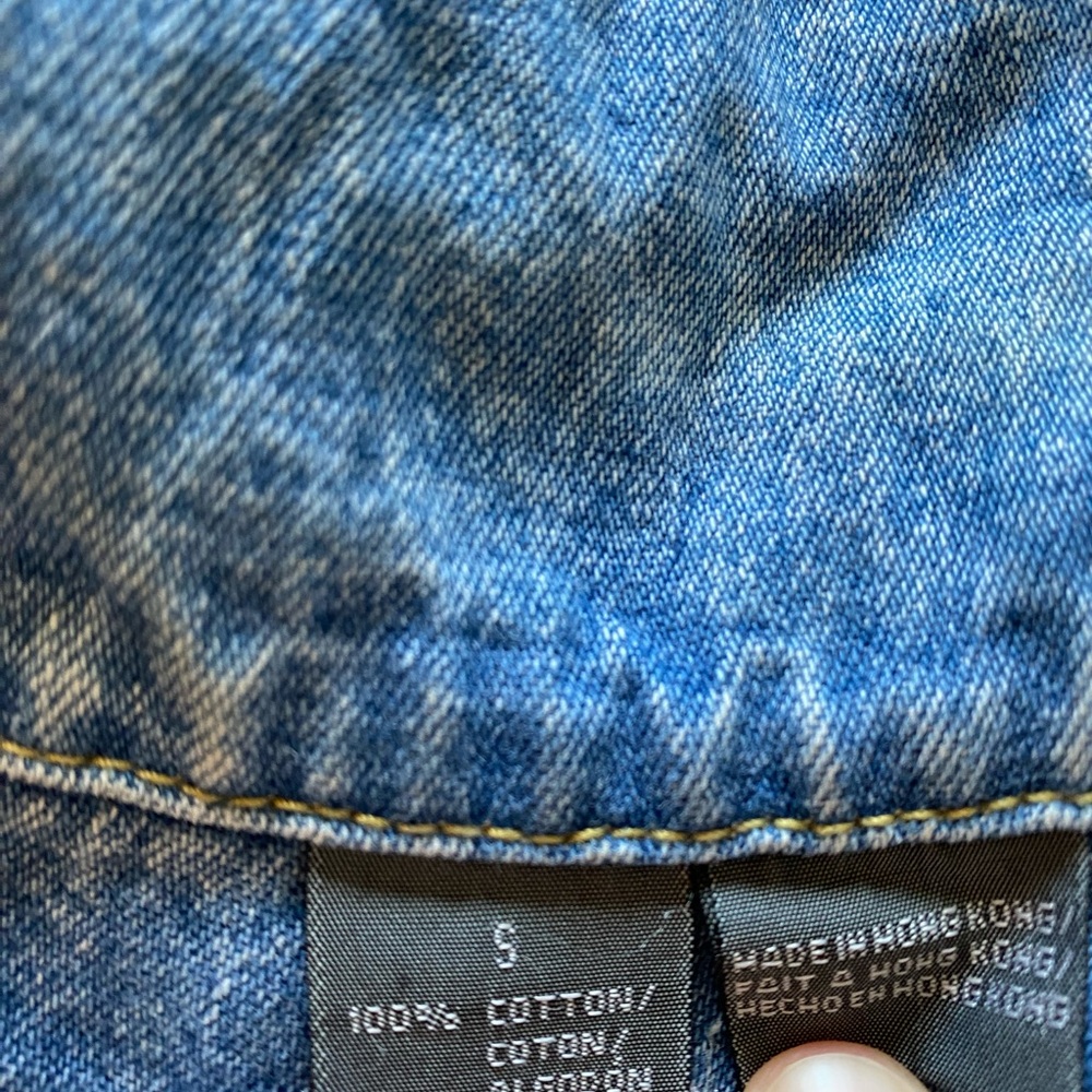 Liz Claiborne Vintage Blue Boxy Oversized Denim Jacket - Picture 9 of 9